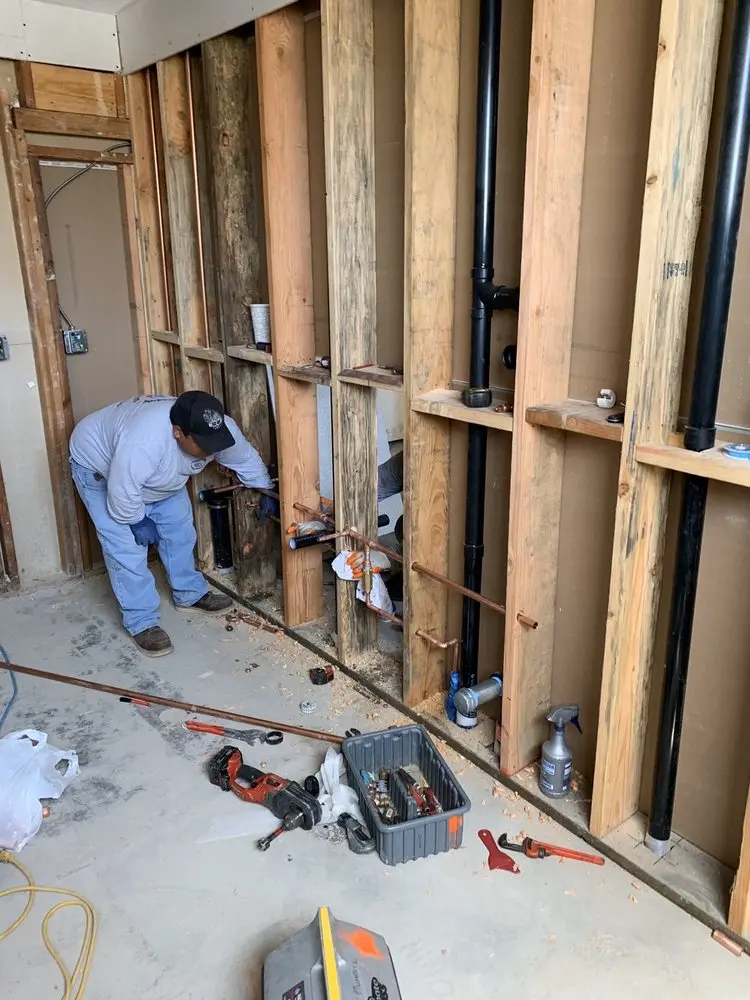 Commercial rough-in plumbing for Gas Line Repair in West Lealman
